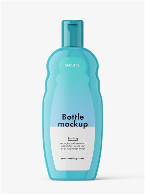 Download 200ml Plastic Shampoo Bottle with Flip-Top Cap MockUp
